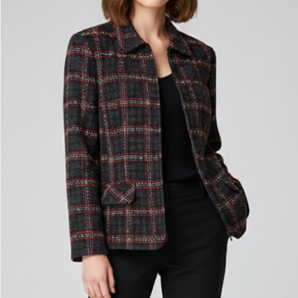 Sag Harbor Plaid Blazer 14 | Red Black Dark Academia Vintage Jacket